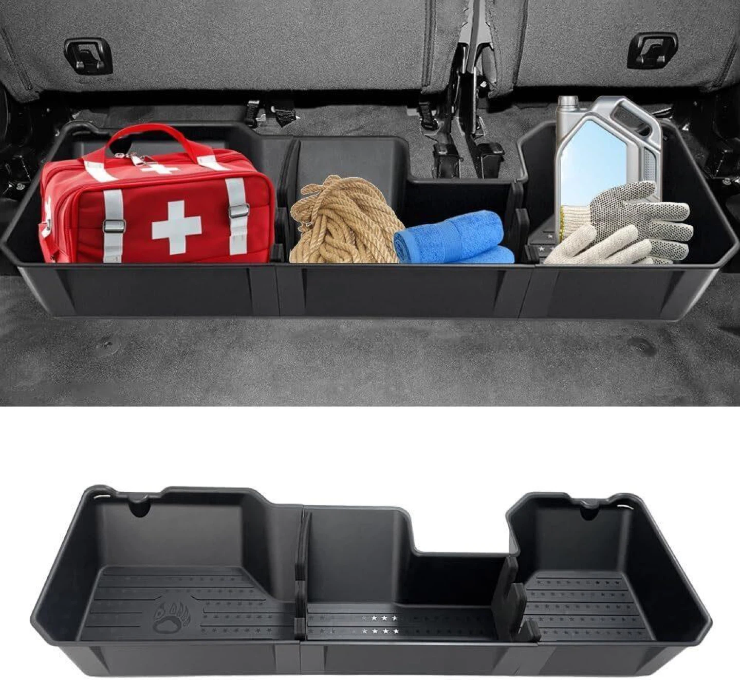 MAXDOM Under Seat Storage Box ABS Fit for 2019-2024 Ram 1500
