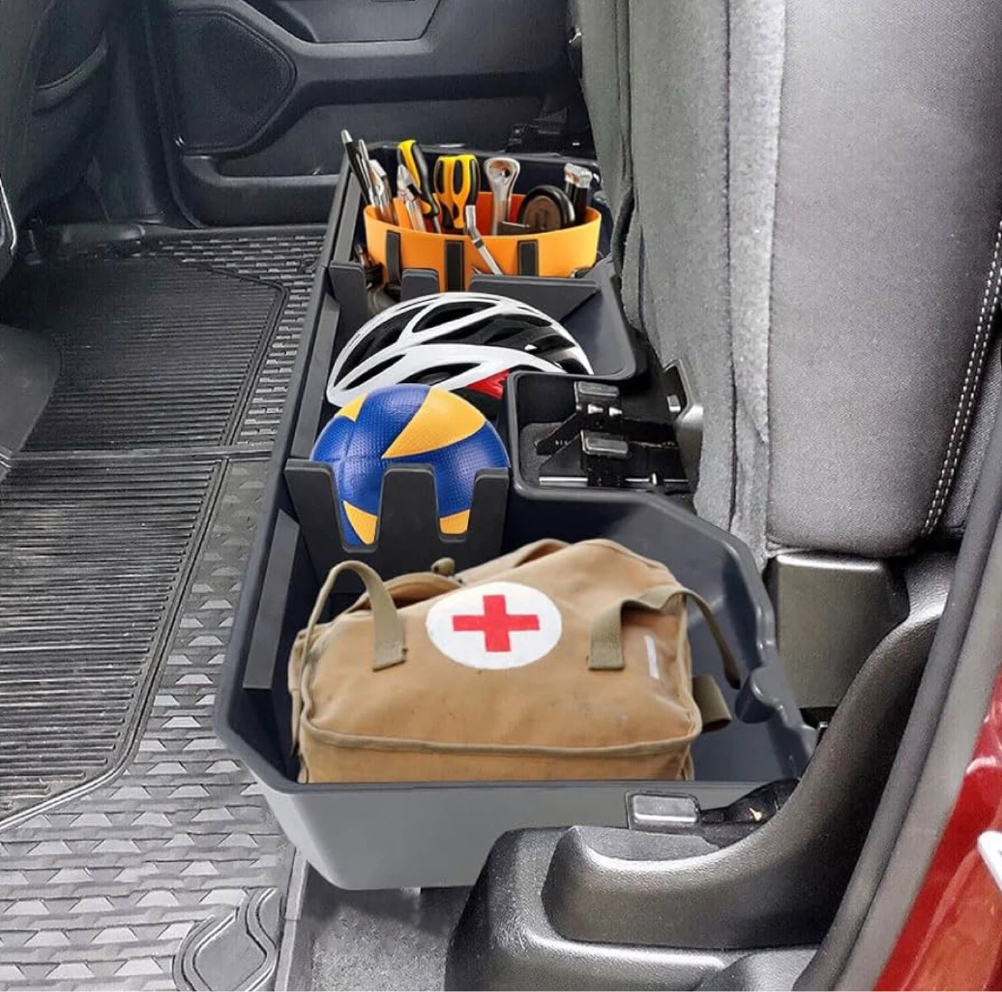 MAXDOM Under Seat Storage Box ABS Fit for 2019-2024 Ram 1500 - photo 3