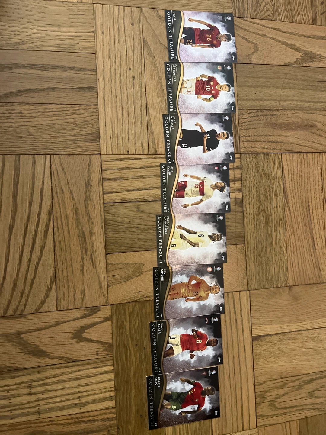 Topps Golden Treasure Soccer Cards Set of 8