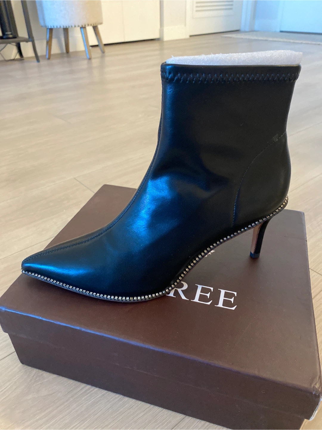 New black ankle boots