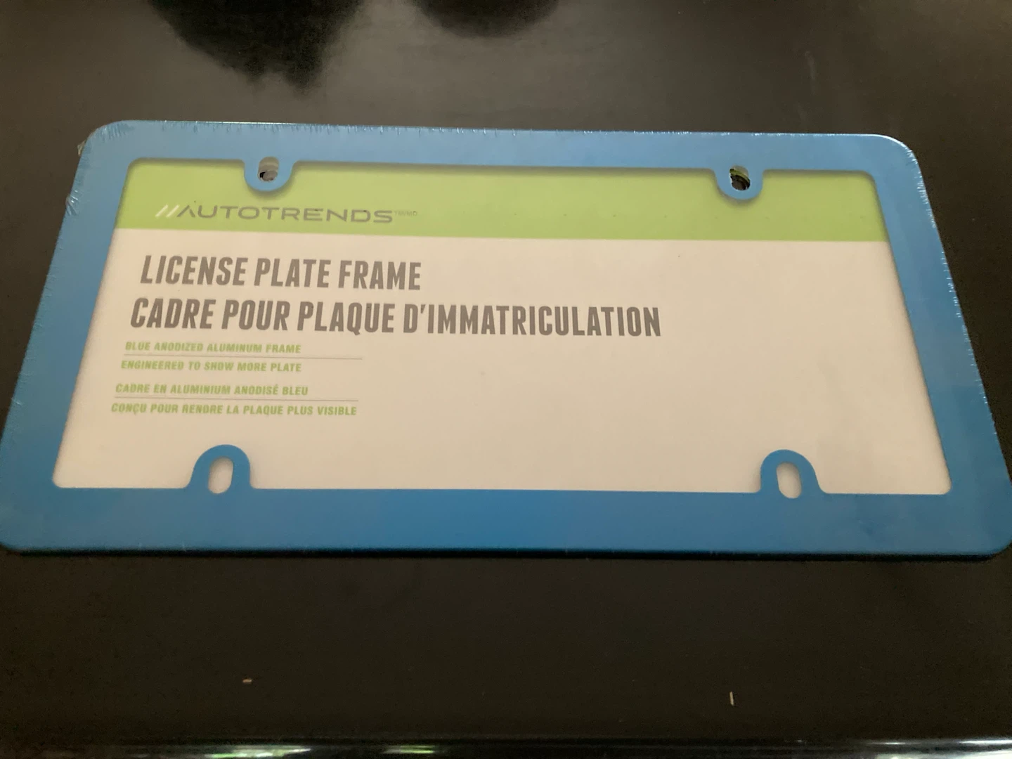 Autotrends Blue Anodized License Plate Frame