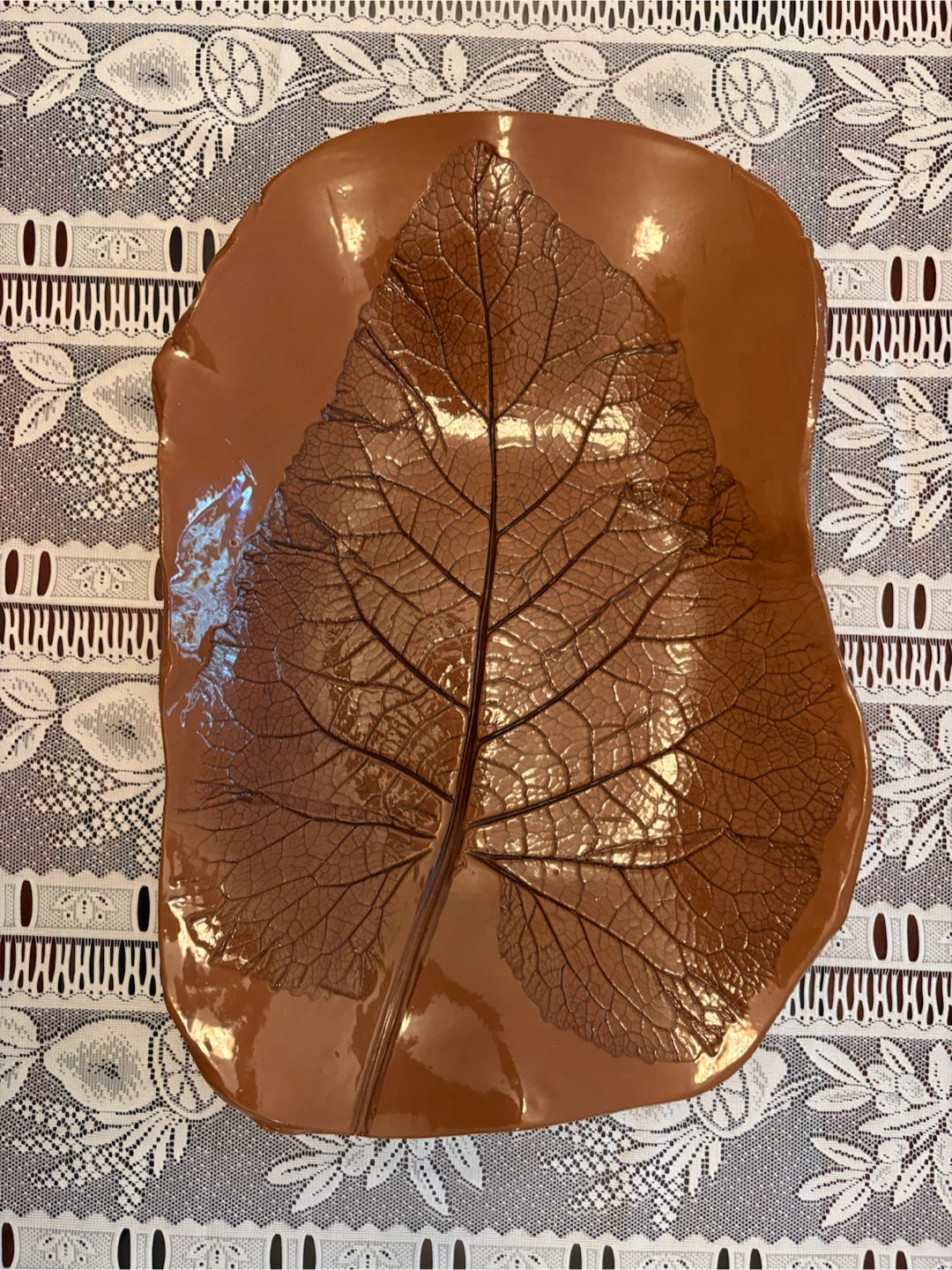 Handmade Ceramic Leaf Platter 🏈