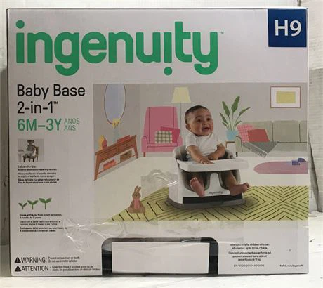 Ingenuity 11576 Grey Baby Base Booster Seat With Tray - photo 2