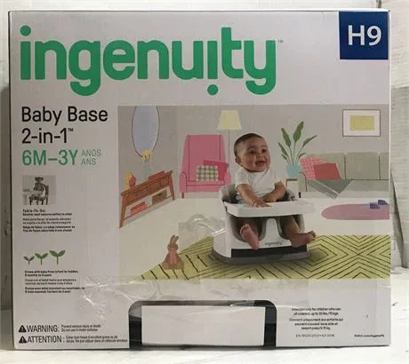 Ingenuity 11576 Grey Baby Base Booster Seat With Tray - photo 2