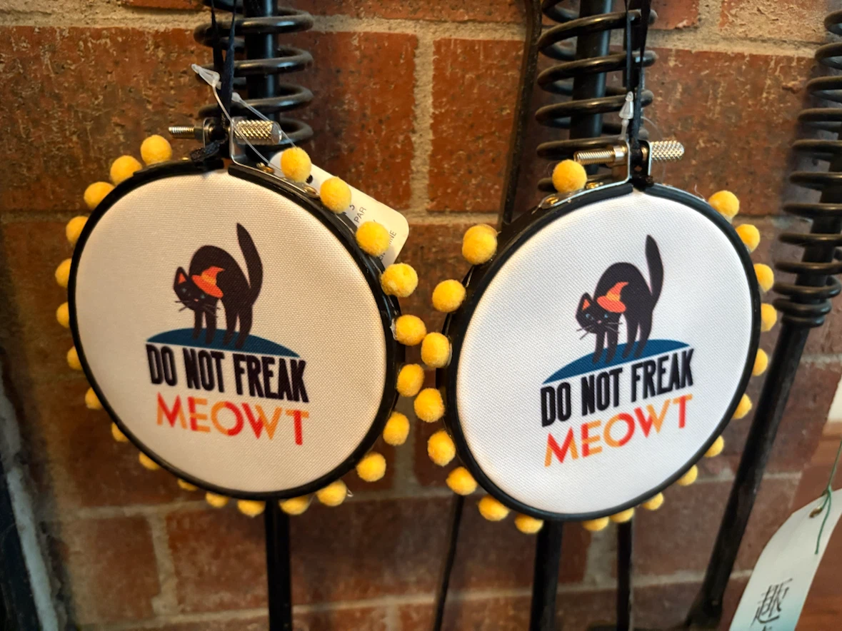 🏈 Two Do Not Freak Meowt Halloween Ornaments