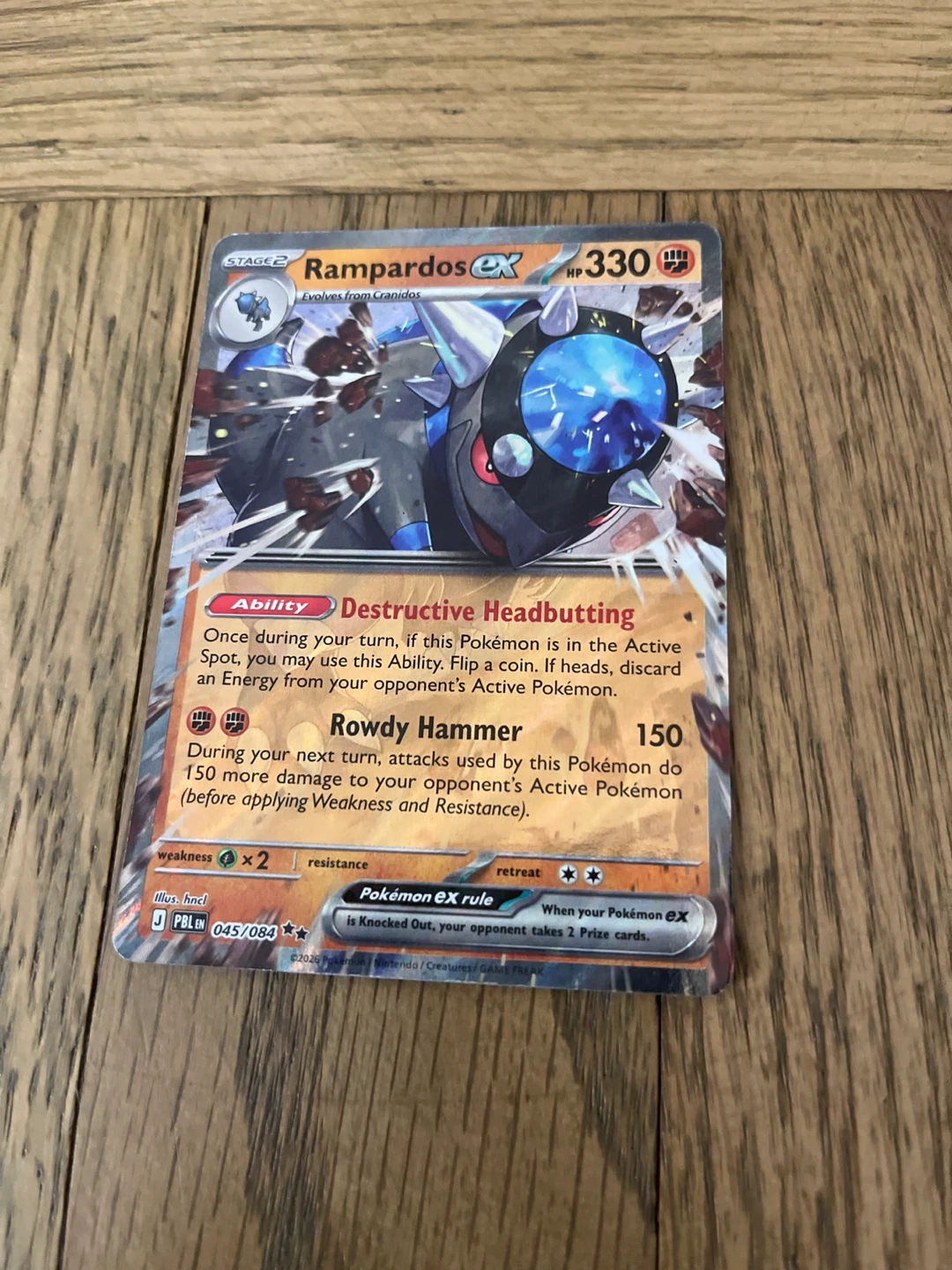 Rampardos ex 045/084 Trading Card