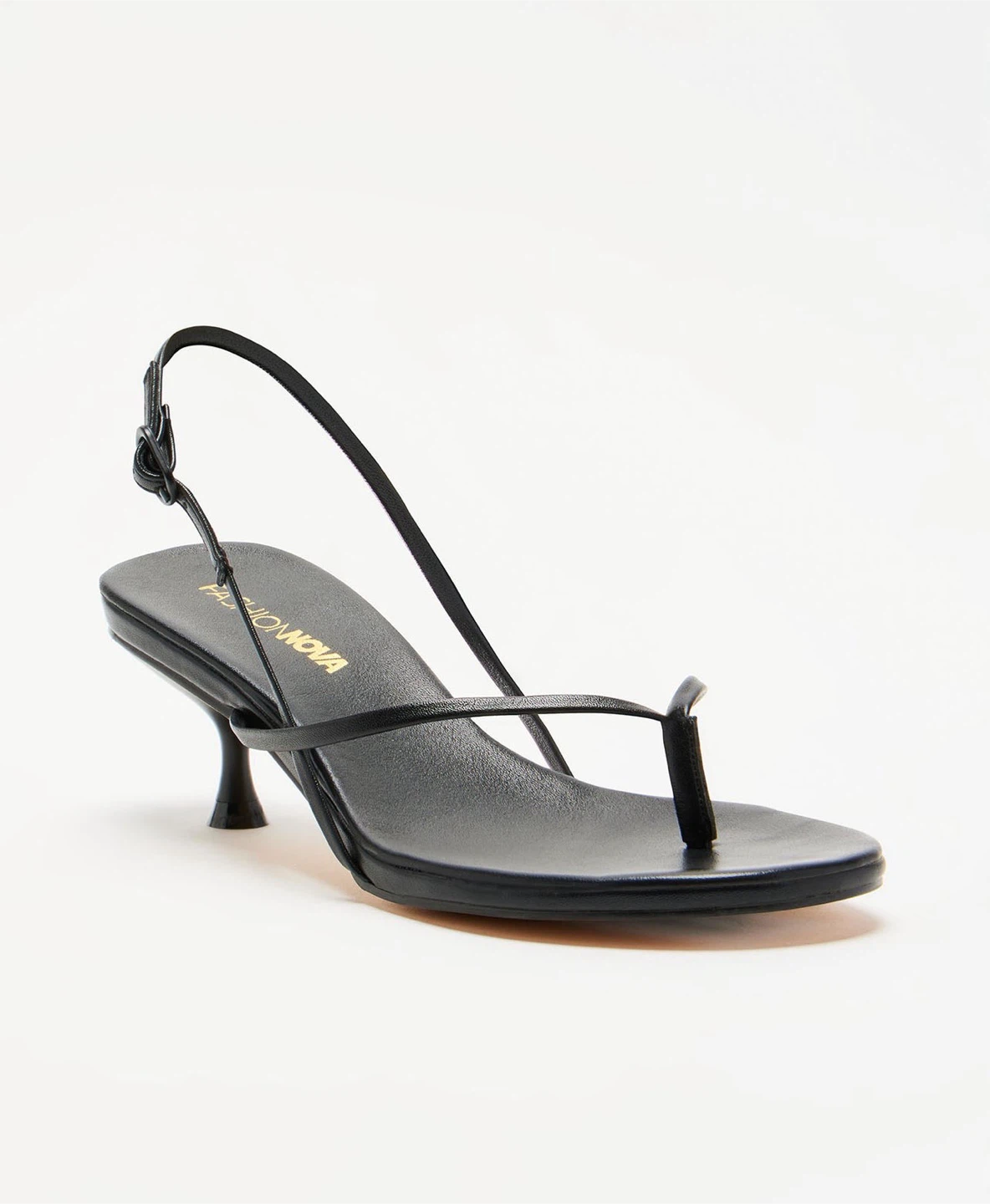 Fashion Nova Black Kitten Heel Sandals Size 11