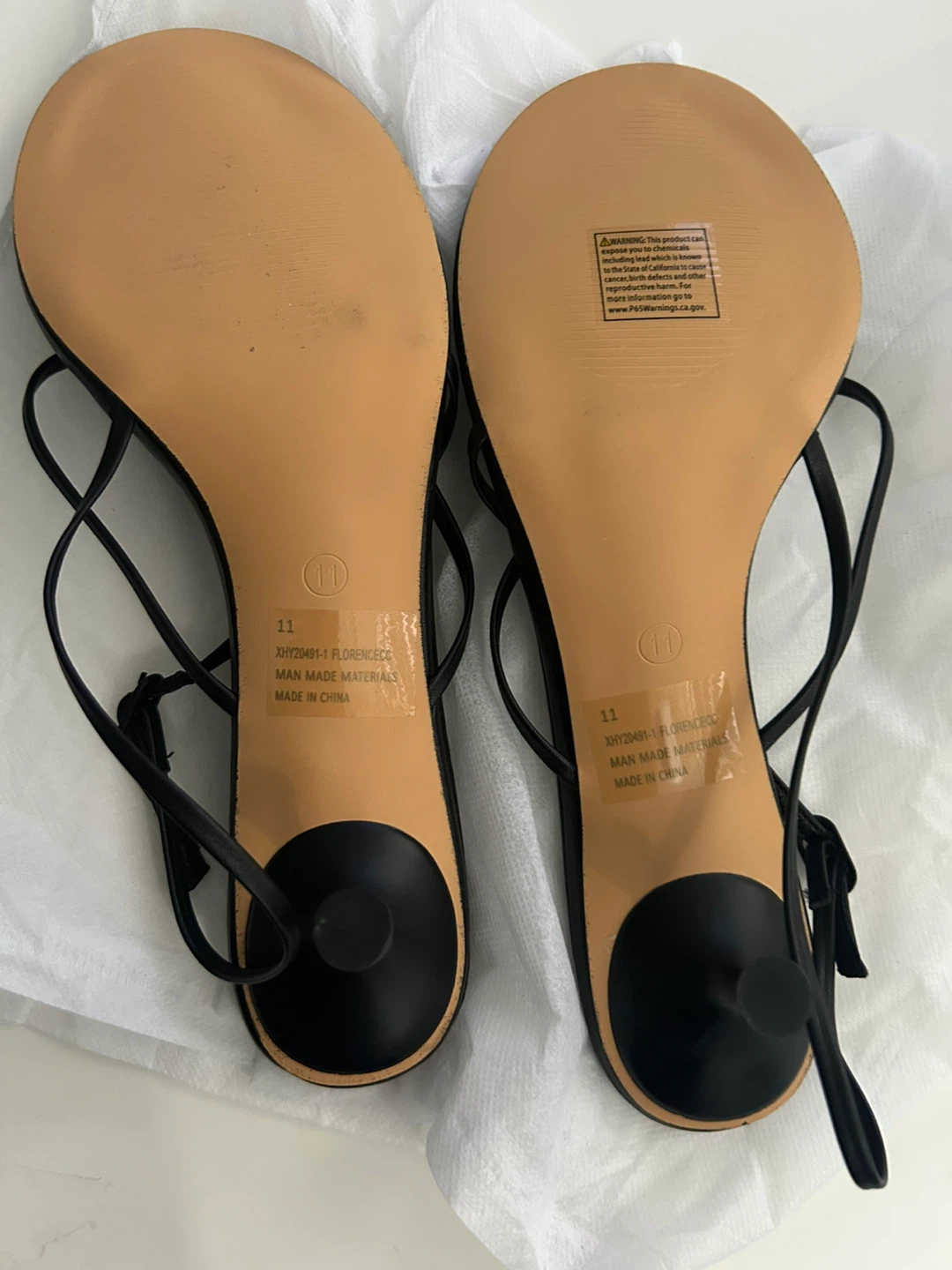 Fashion Nova Black Kitten Heel Sandals Size 11 - photo 4