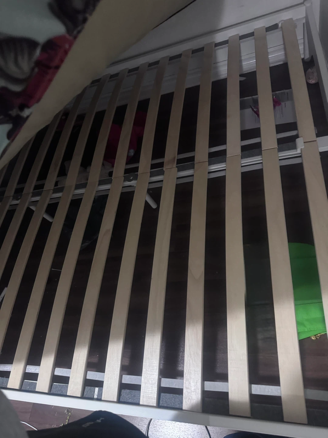 IKEA white metal bed frame - photo 2