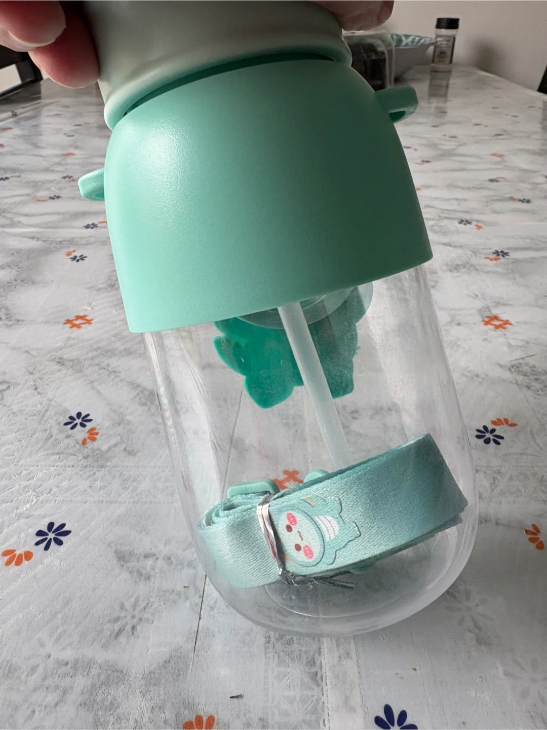 Brand New Mint Green Dinosaur Kids Water Bottle - photo 2