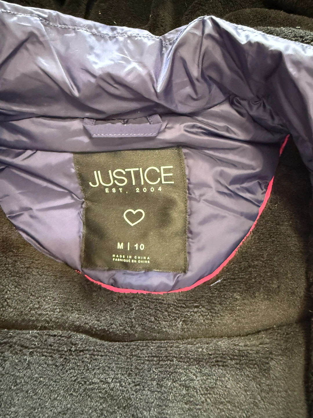 New Justice Girls Winter Parka Navy Size M (10) - photo 4