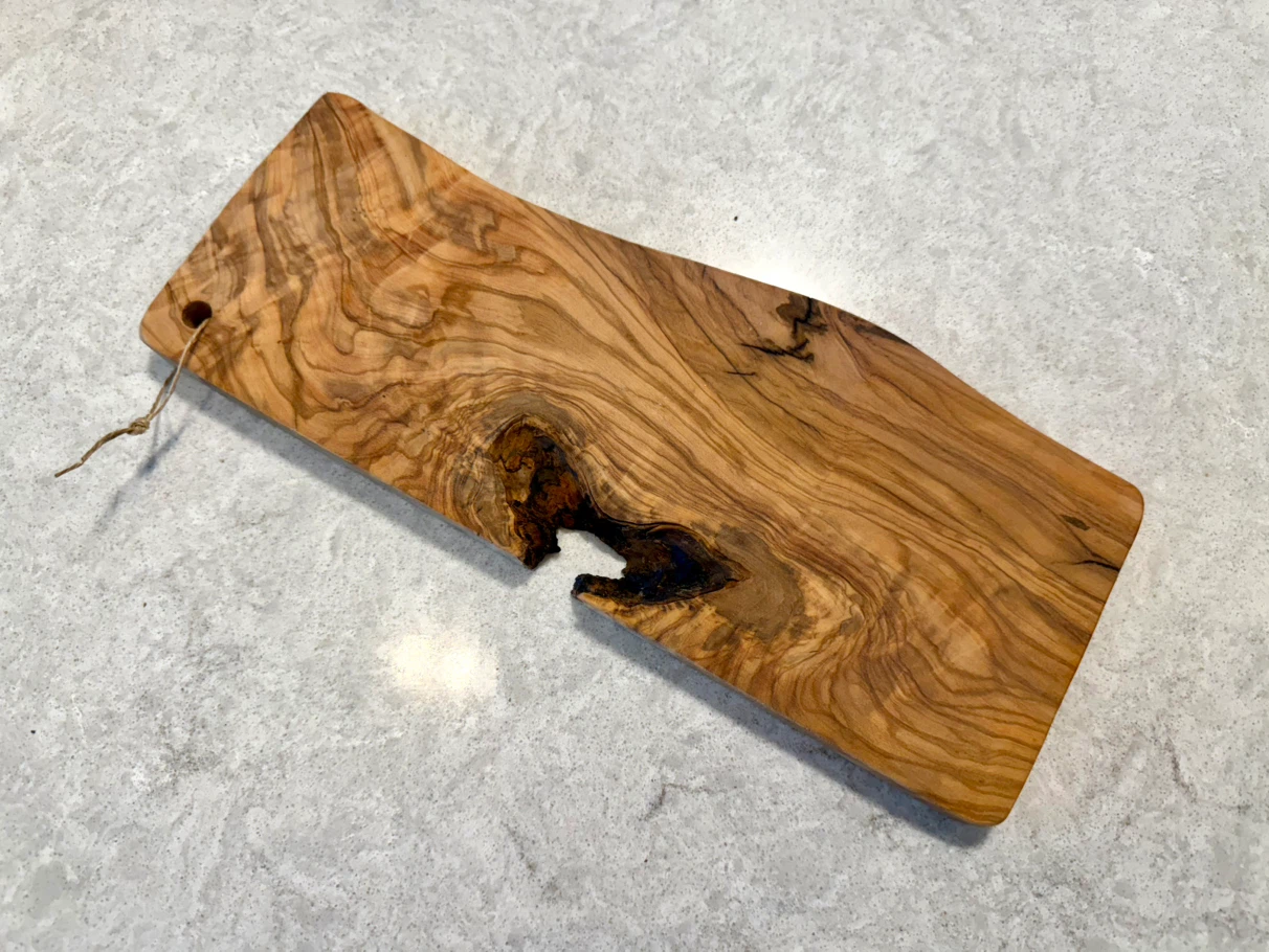 New Solid Olive Wood Live Edge Serving / Cutting Board