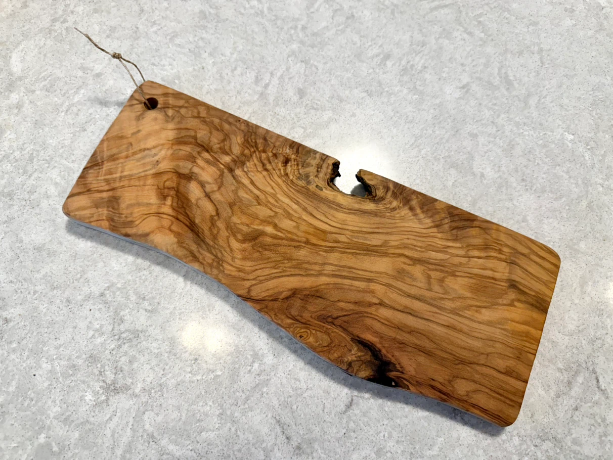 New Solid Olive Wood Live Edge Serving / Cutting Board - photo 2