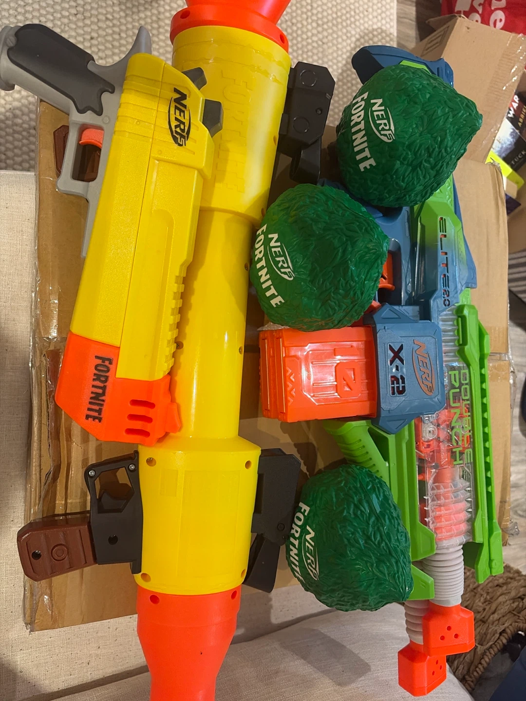 Nerf Fortnite RL and Elite 2.0 Double Punch Blasters