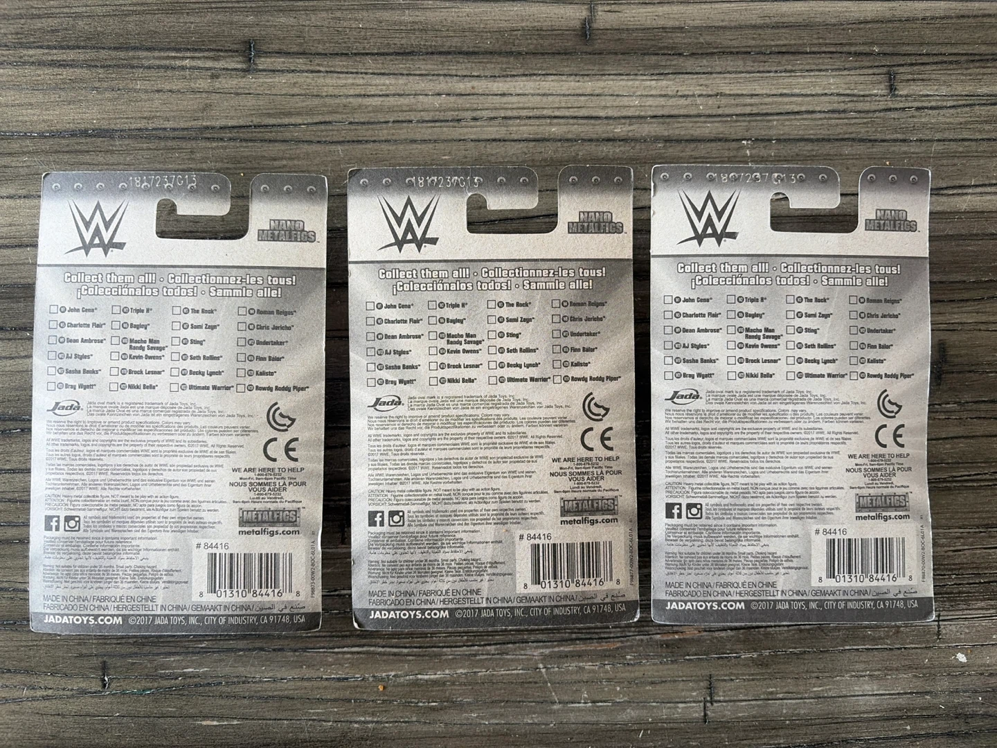 Set of 3 Jada Nano Metalfigs WWE Figures - photo 2