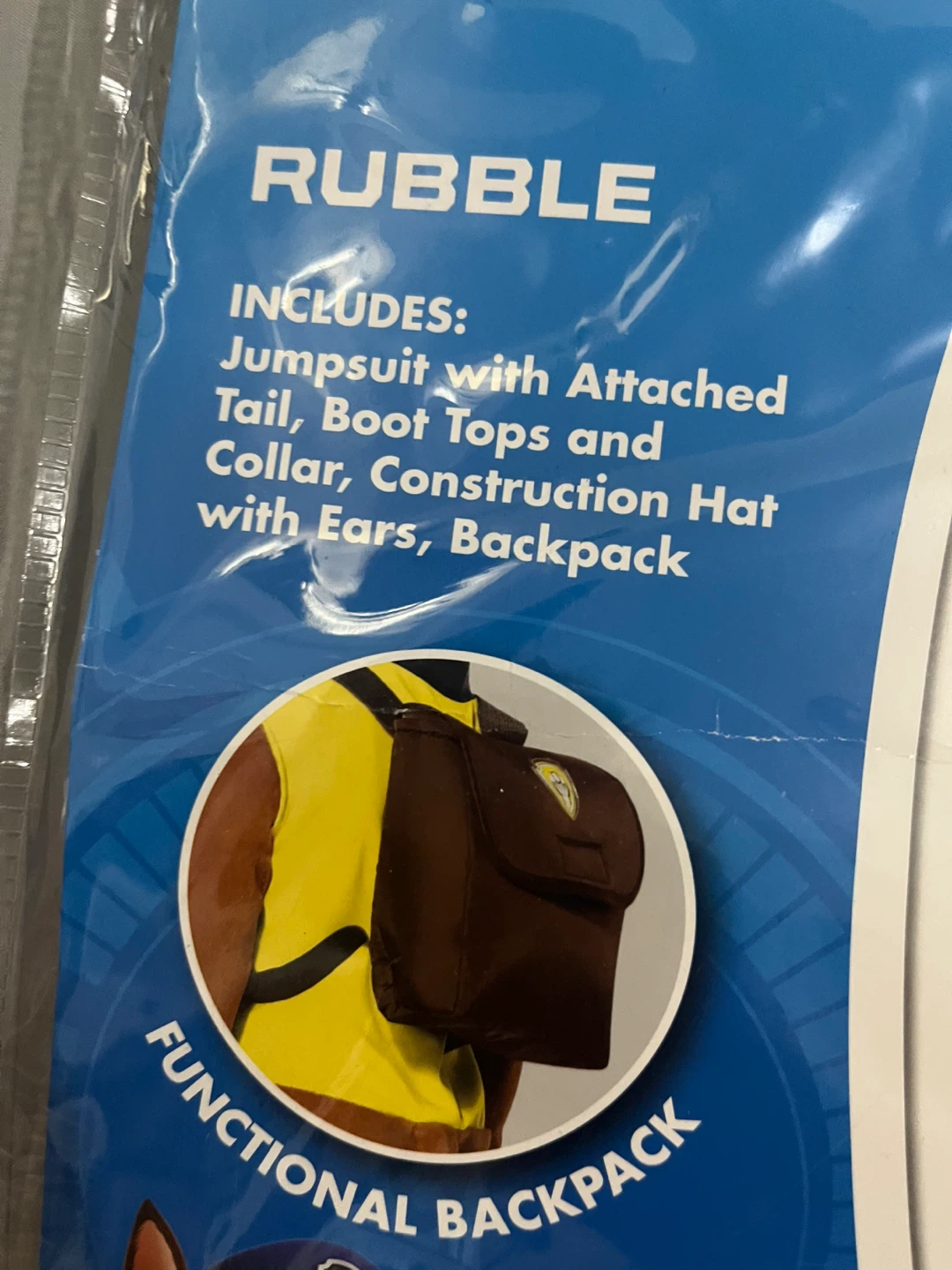 Paw Patrol Rubble Toddler Costume 3T-4T - photo 2