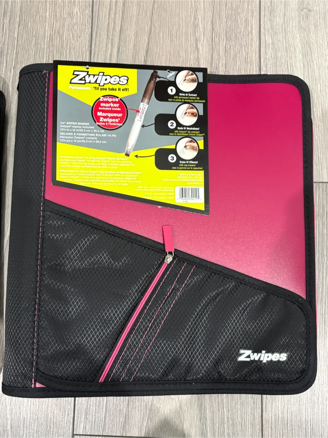 Zwipes 1.5-inch Zipper Binder 🏈