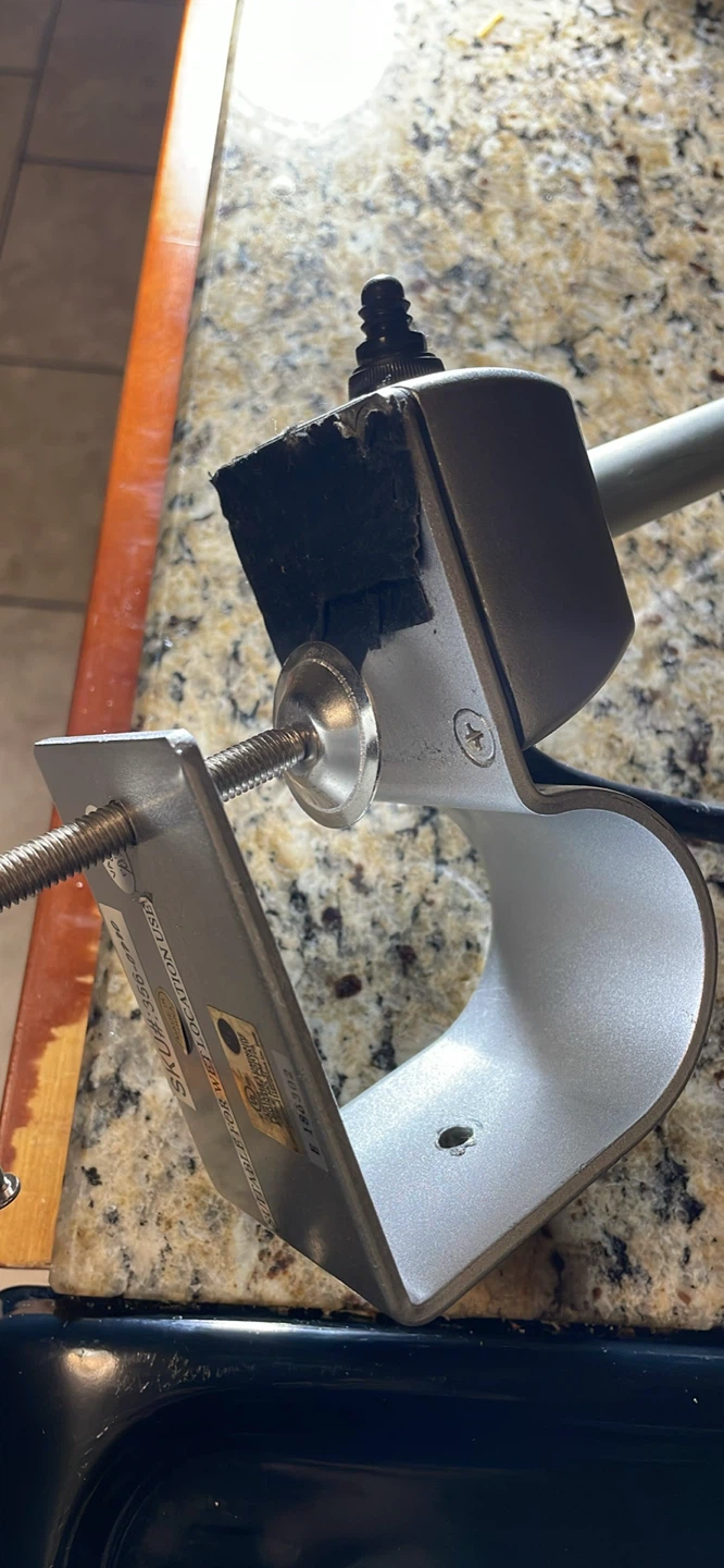 Silver Clamp-On Flexible Desk Lamp