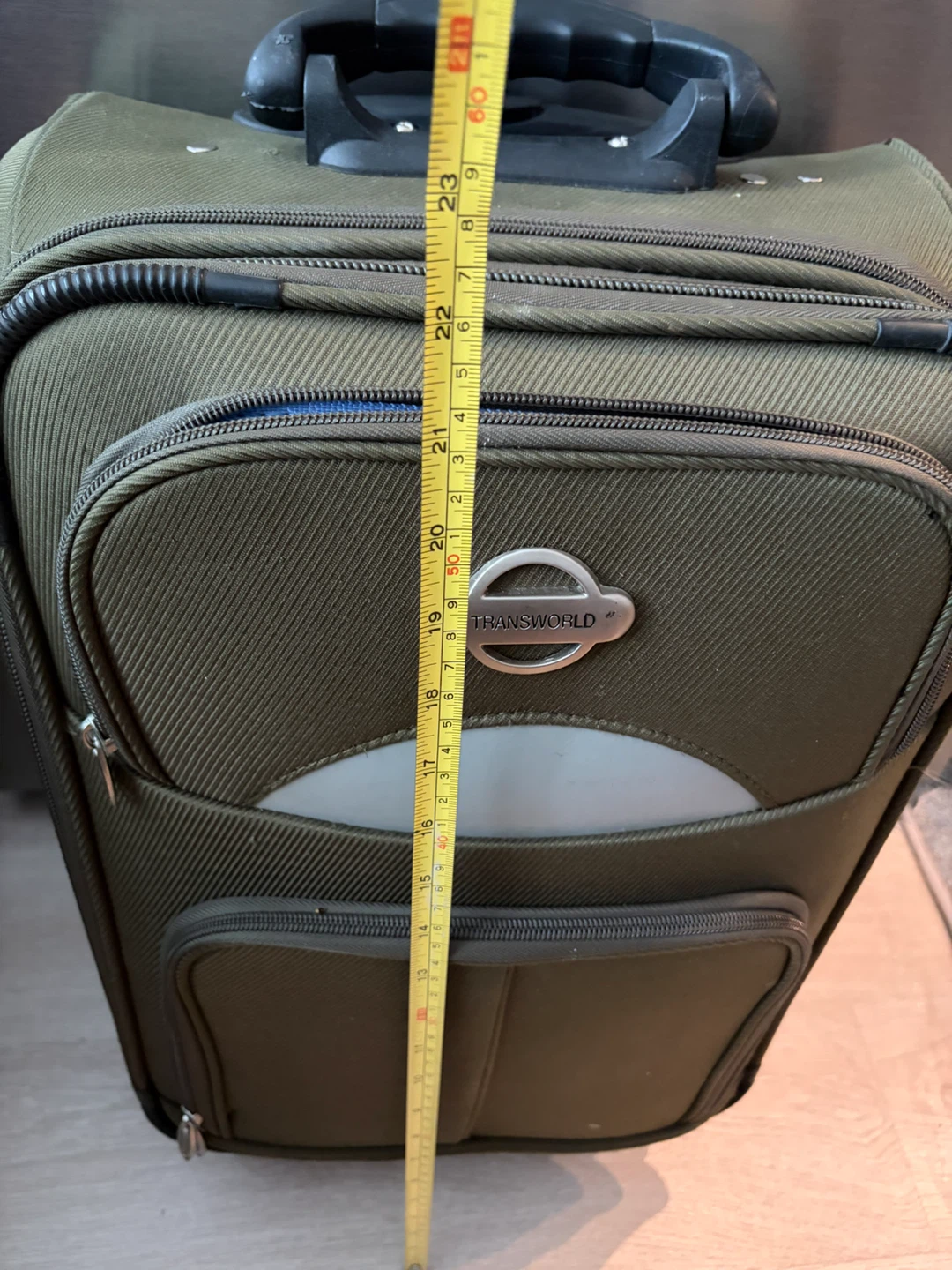 Transworld Olive Carry-On Suitcase