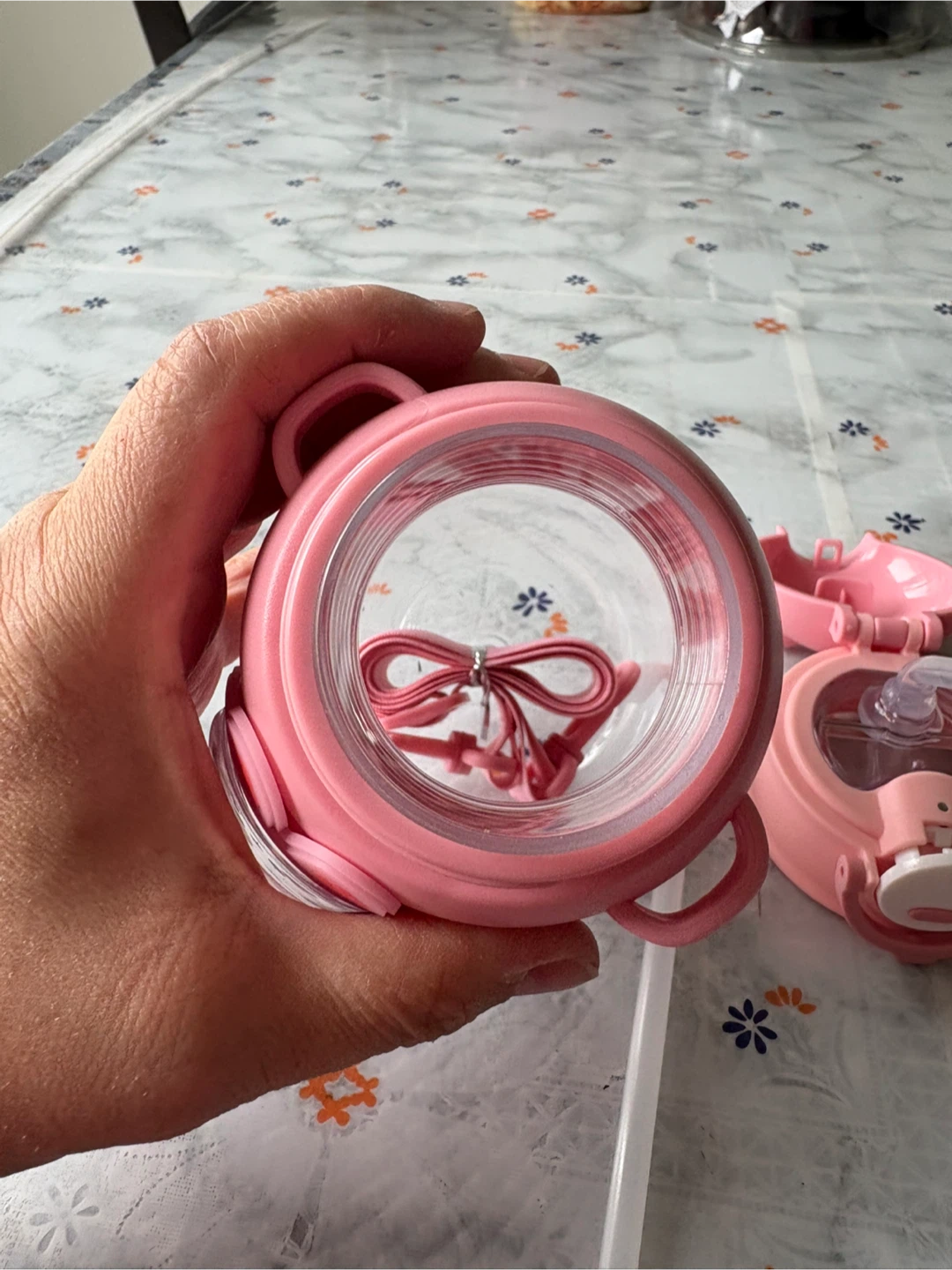 New Pink Bunny Water Bottle with Straw - photo 5