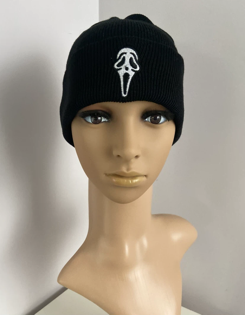 🏈 NEW Black Scream Ghostface Beanie O/S 🏈 - photo 2