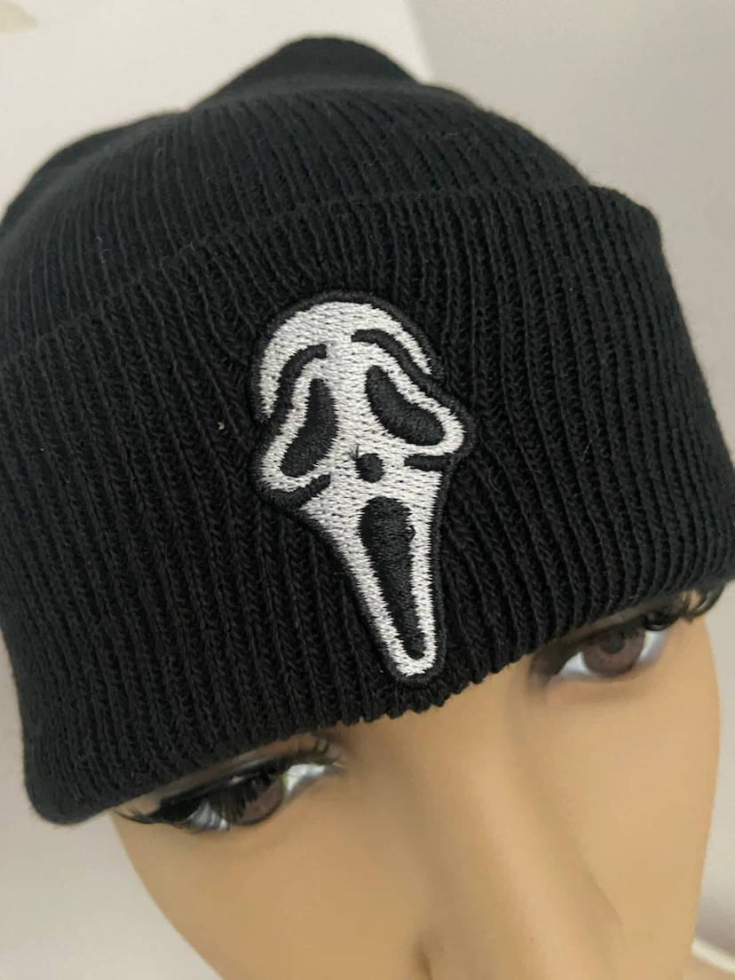 🏈 NEW Black Scream Ghostface Beanie O/S 🏈 - photo 4