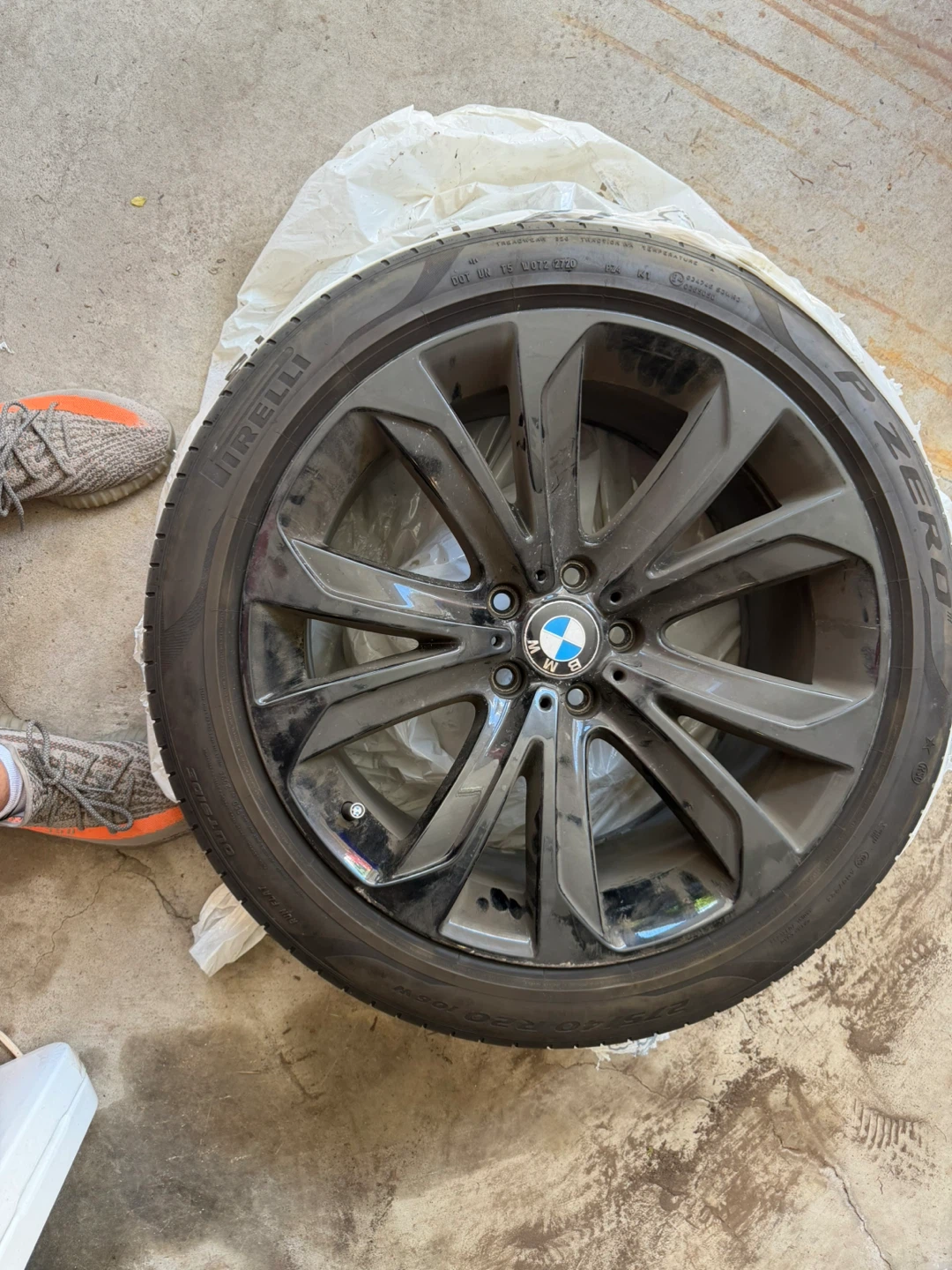 BMW 740M Rims and Pirelli PZero Tires (Set of 4)