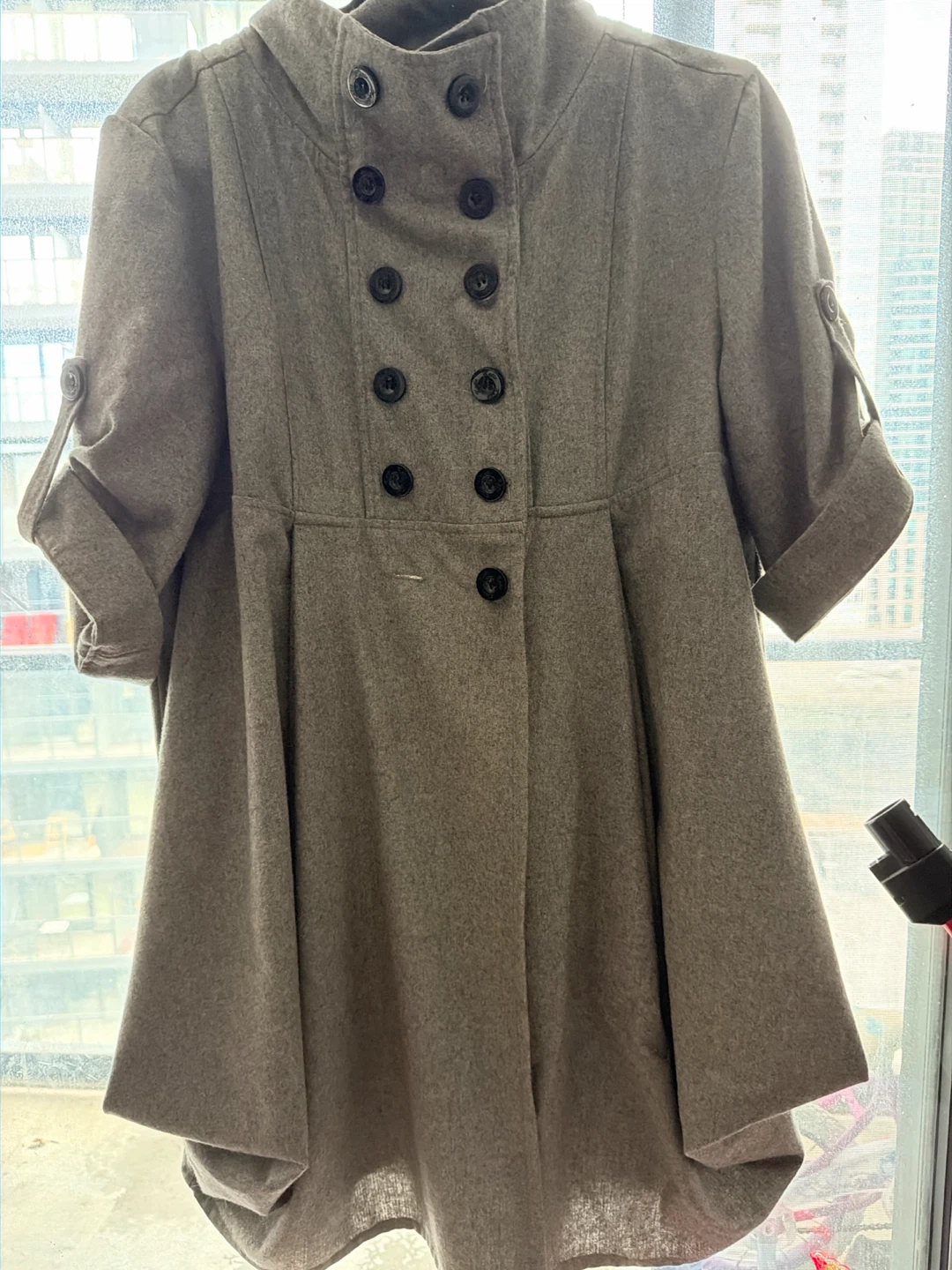Double-Breasted Wool-Blend Coat