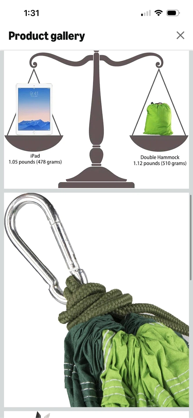 2- Person Portable Nylon Hammock - photo 3