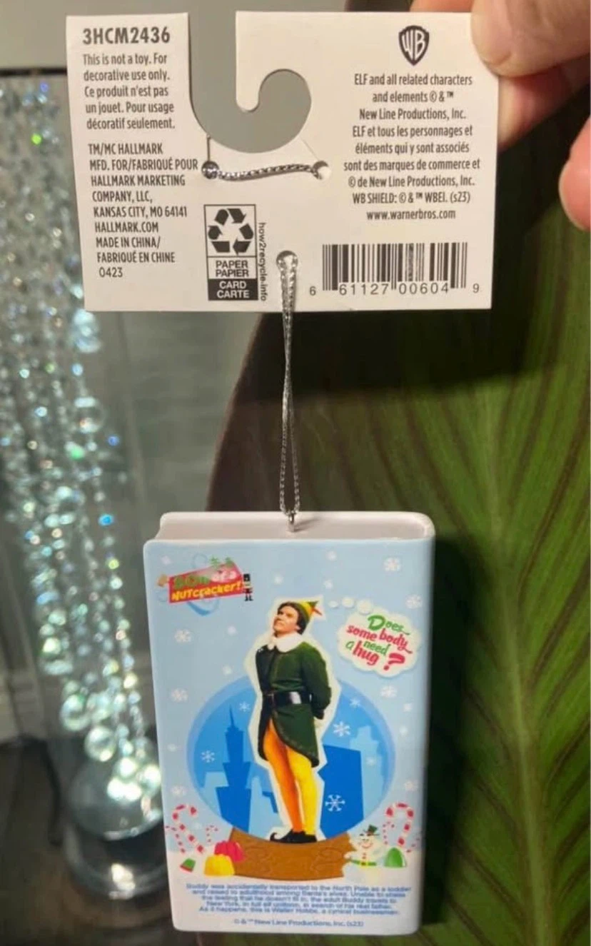 🏈 NEW Hallmark Elf Movie Shatterproof Christmas Ornament 🏈 - photo 3