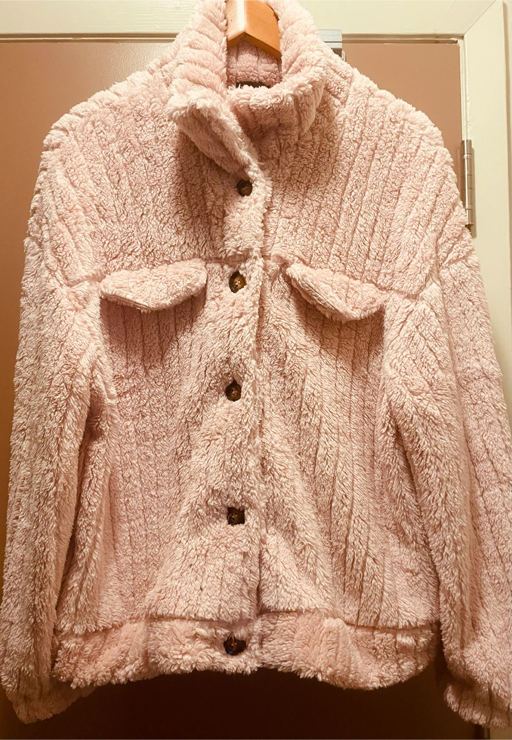 FME Light Pink Faux Fur Jacket - photo 2