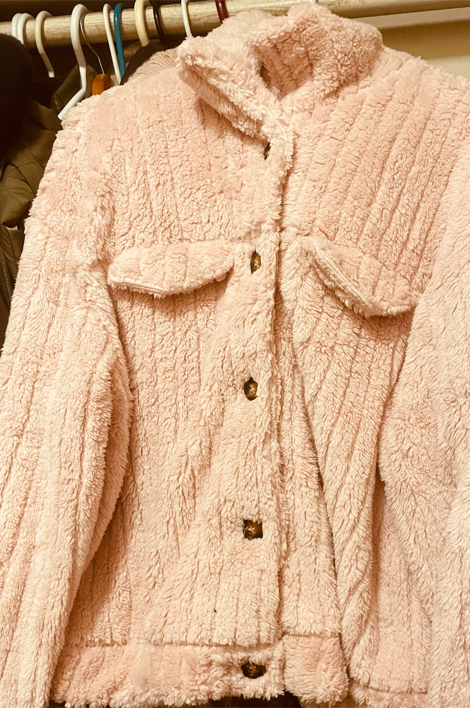 FME Light Pink Faux Fur Jacket - photo 4