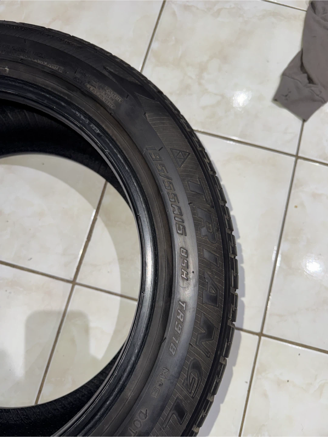 SET OF 4 TRIANGLE ALL-SEASON TIRES – 195/55R15 – 80% TREAD - photo 2