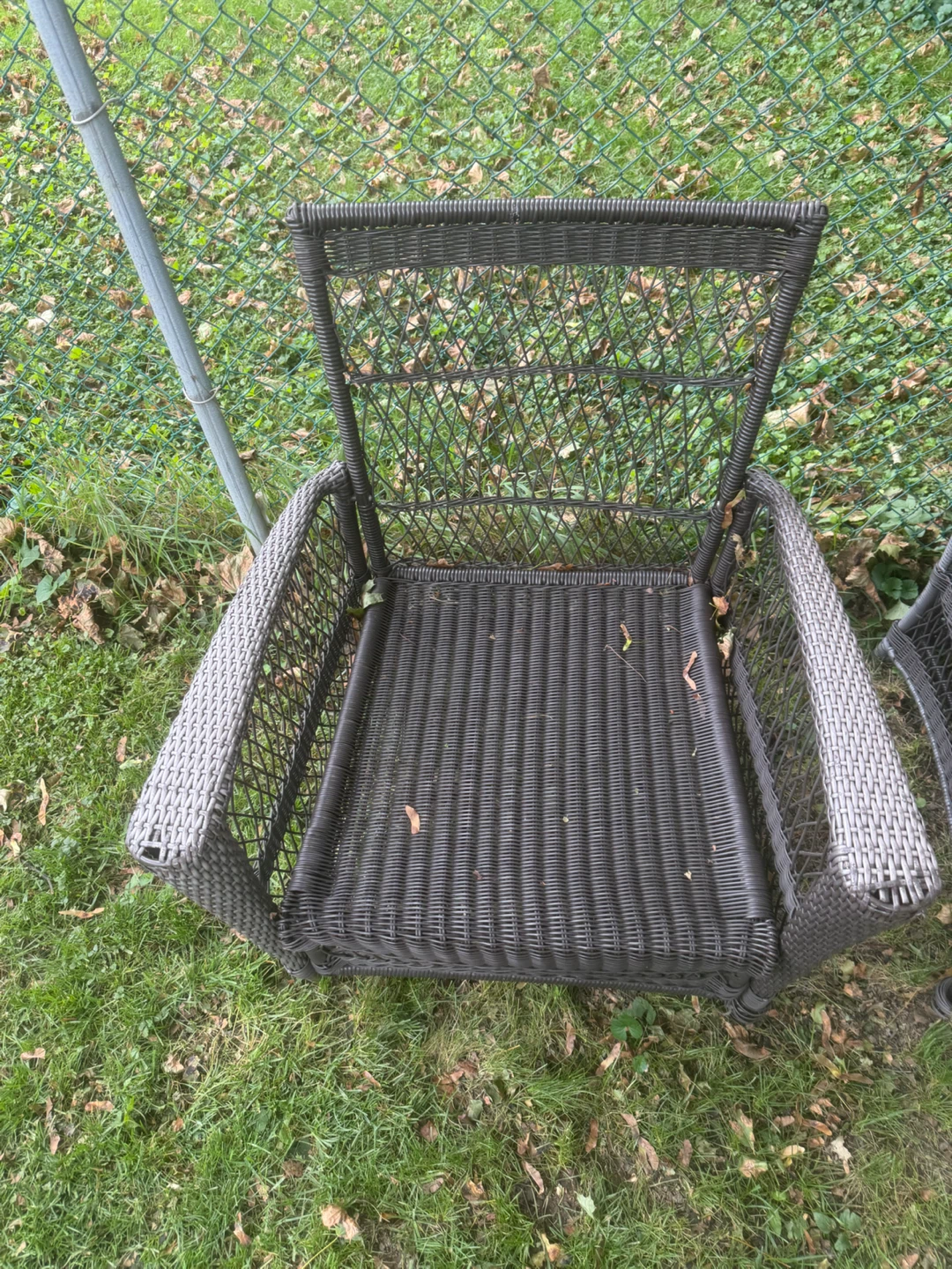 Set of Two Wicker Patio Chairs - photo 2