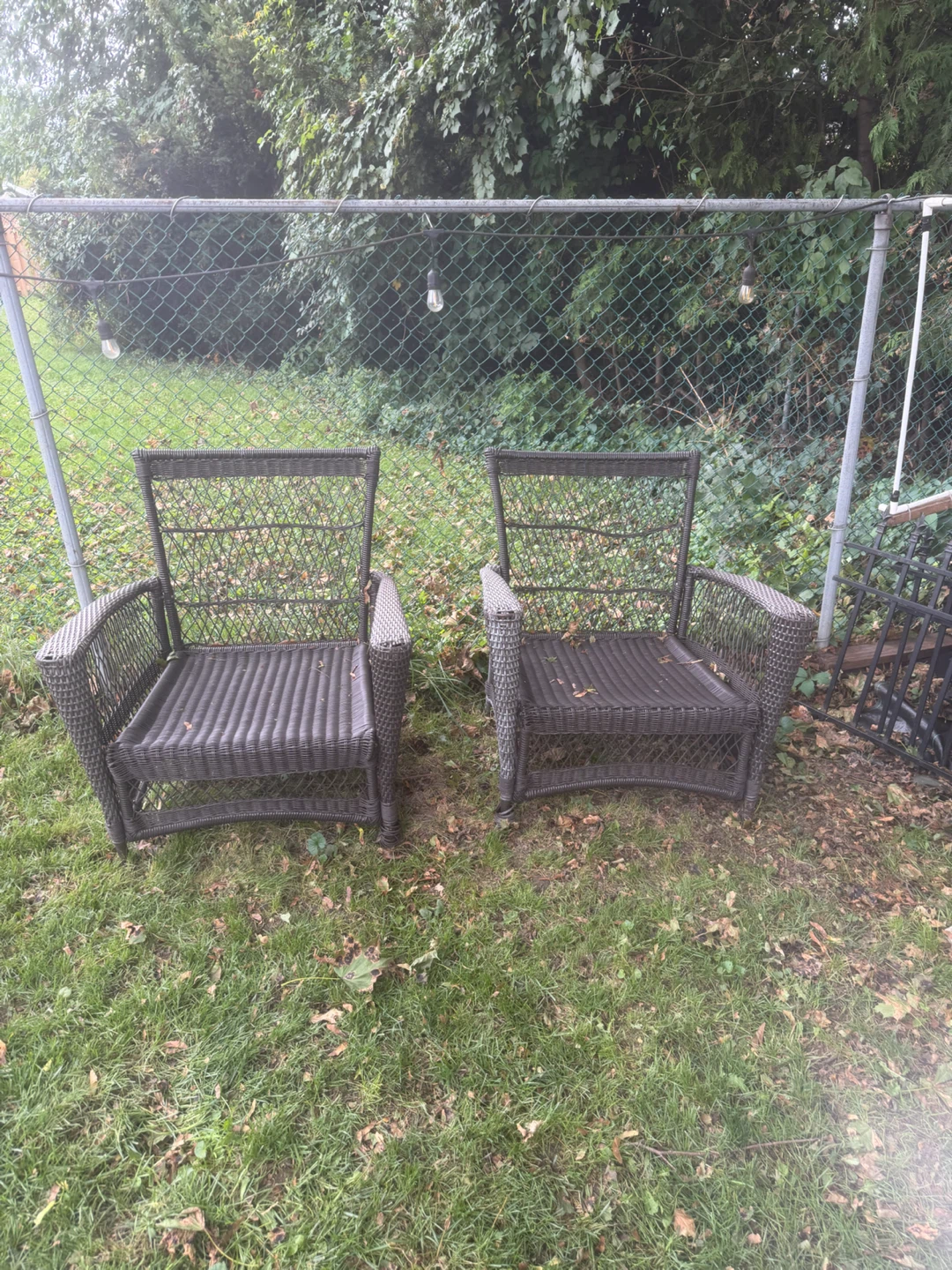 Set of Two Wicker Patio Chairs - photo 3