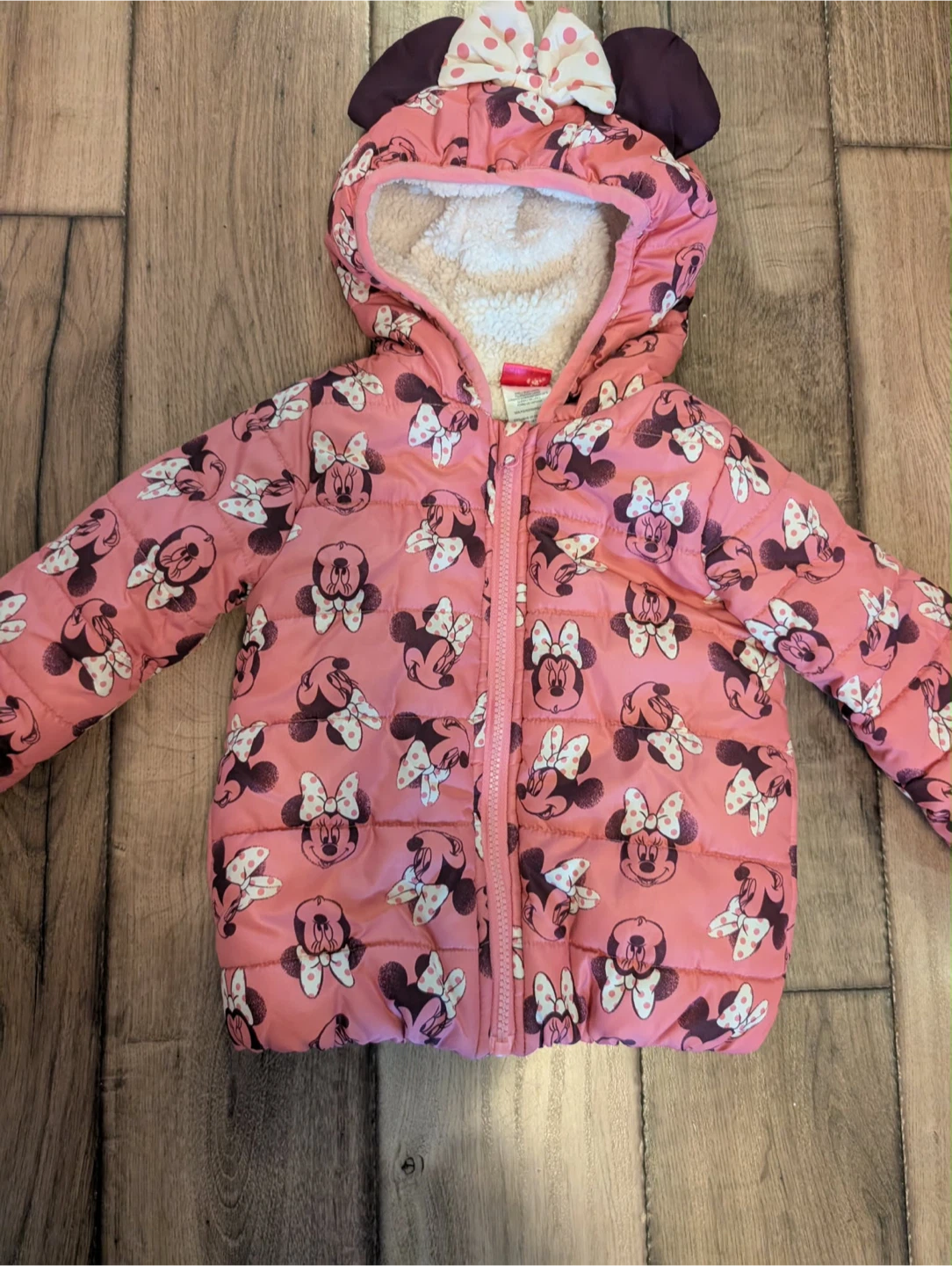 Disney Minnie Mouse Toddler Puffer Jacket Size 3T - photo 2