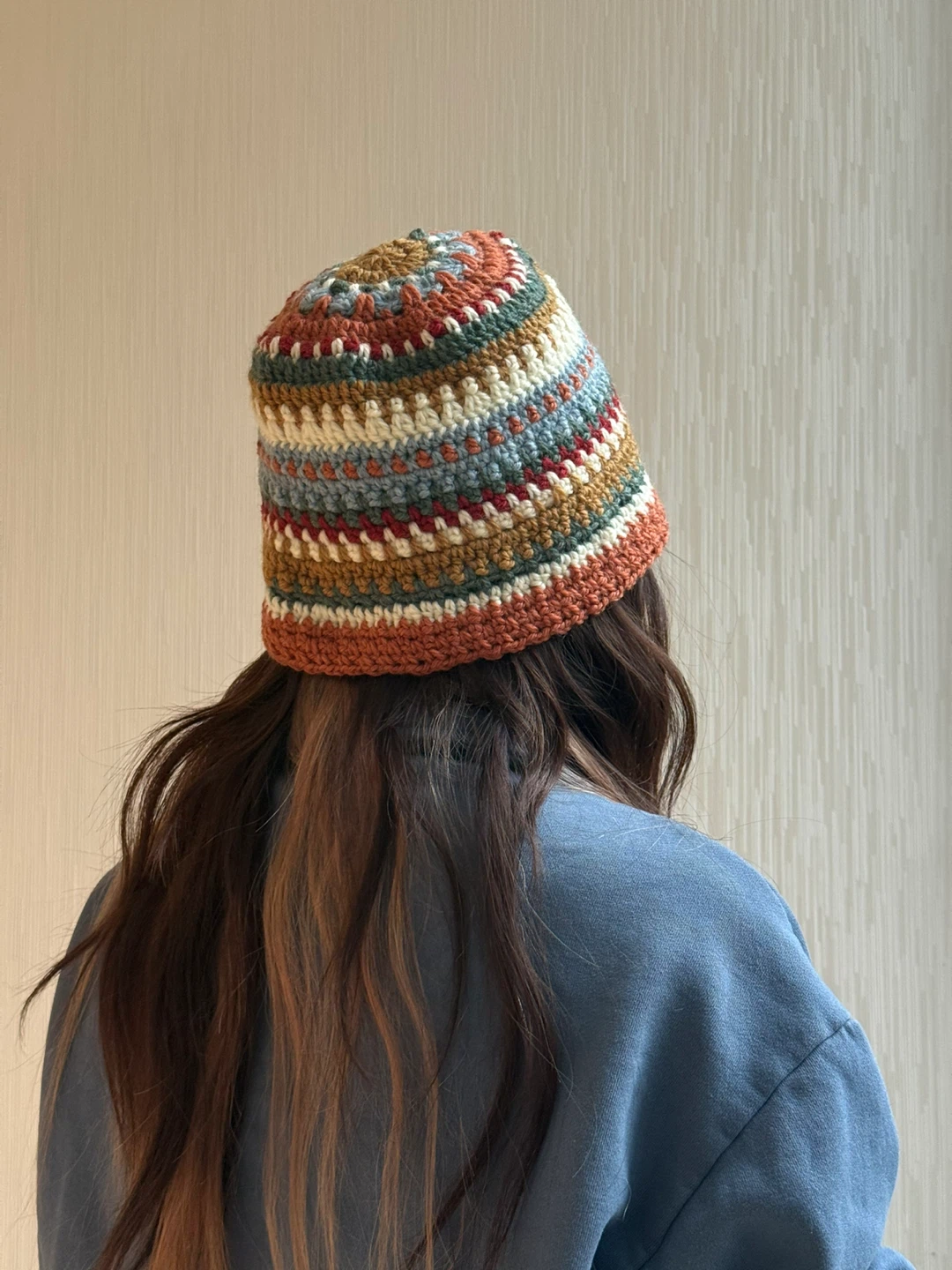 Handmade Multi-Coloured Crochet Bucket Hat - photo 2
