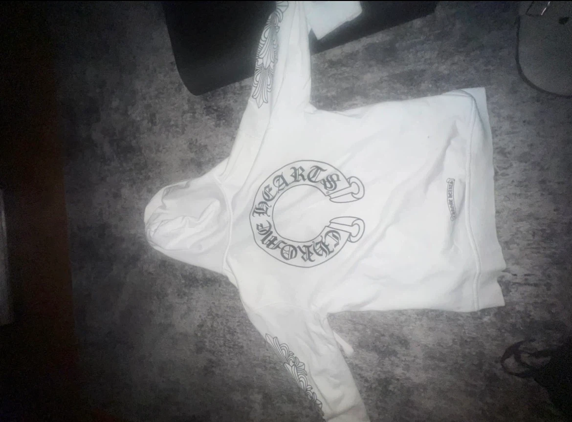 Chrome Hearts White Zip-Up Hoodie