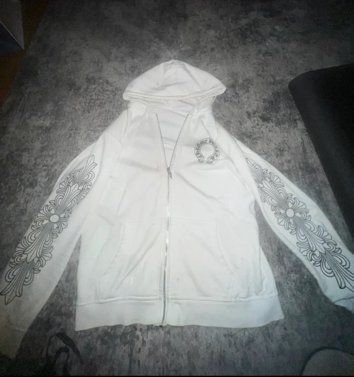Chrome Hearts White Zip-Up Hoodie - photo 2