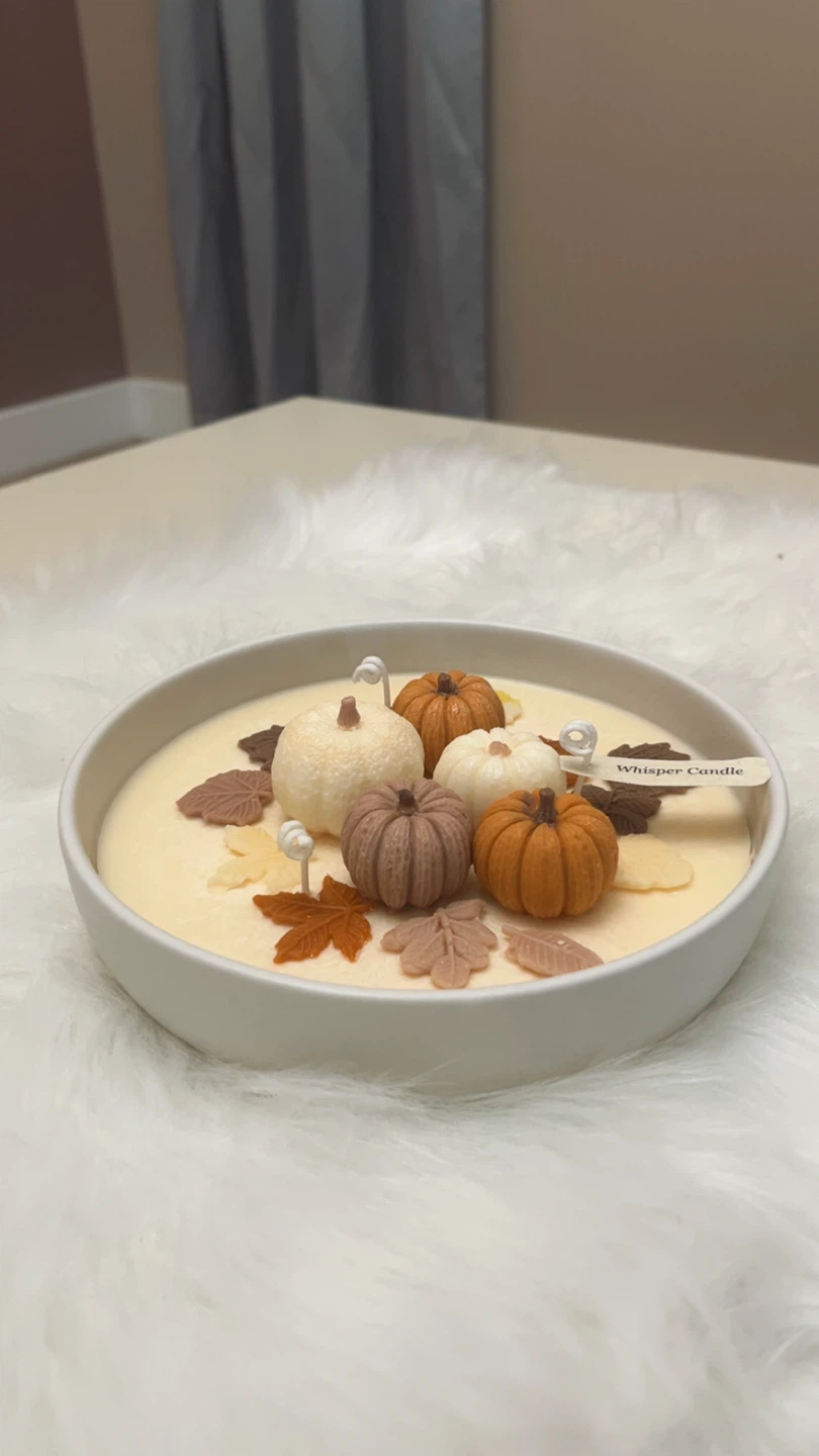 Whisper Candle Autumn Pumpkin Bowl