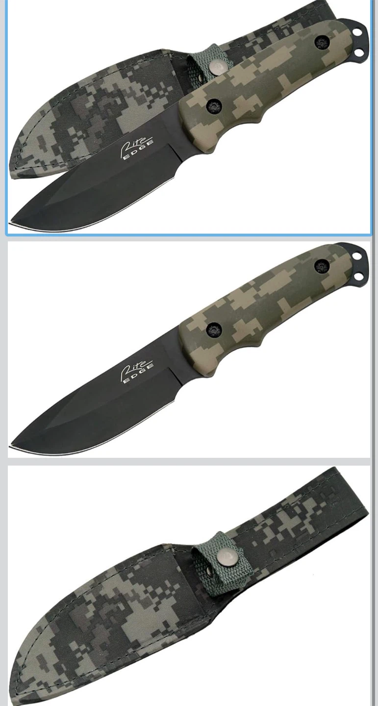 Camouflage Fixed Blade Knife