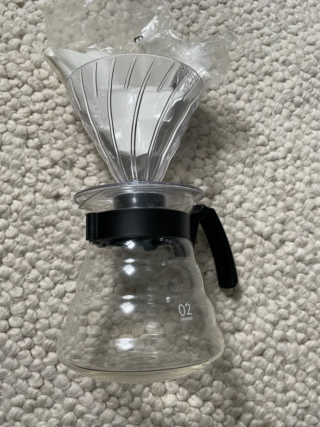 Hario V60 Coffee Dripper and Glass Server Set