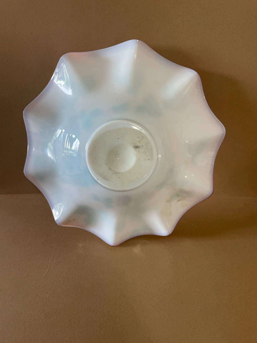 Vintage Hand-Painted Cased Glass Bowl - photo 2