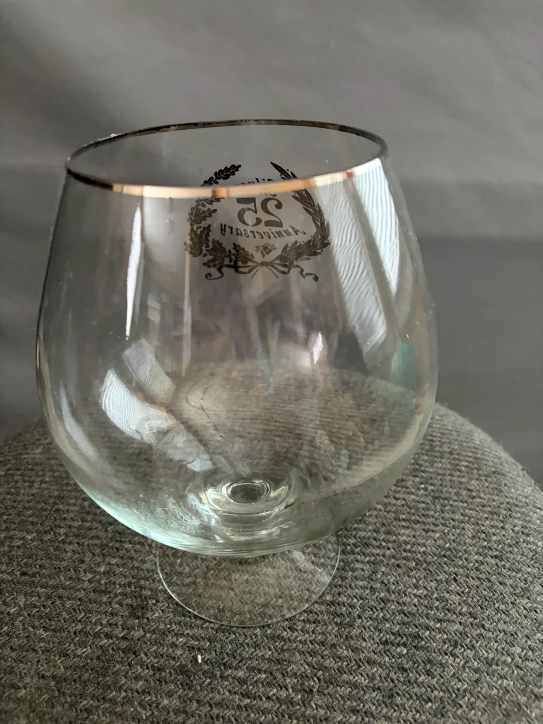 🏈  Silver 25th Anniversary Snifter Glass - photo 2