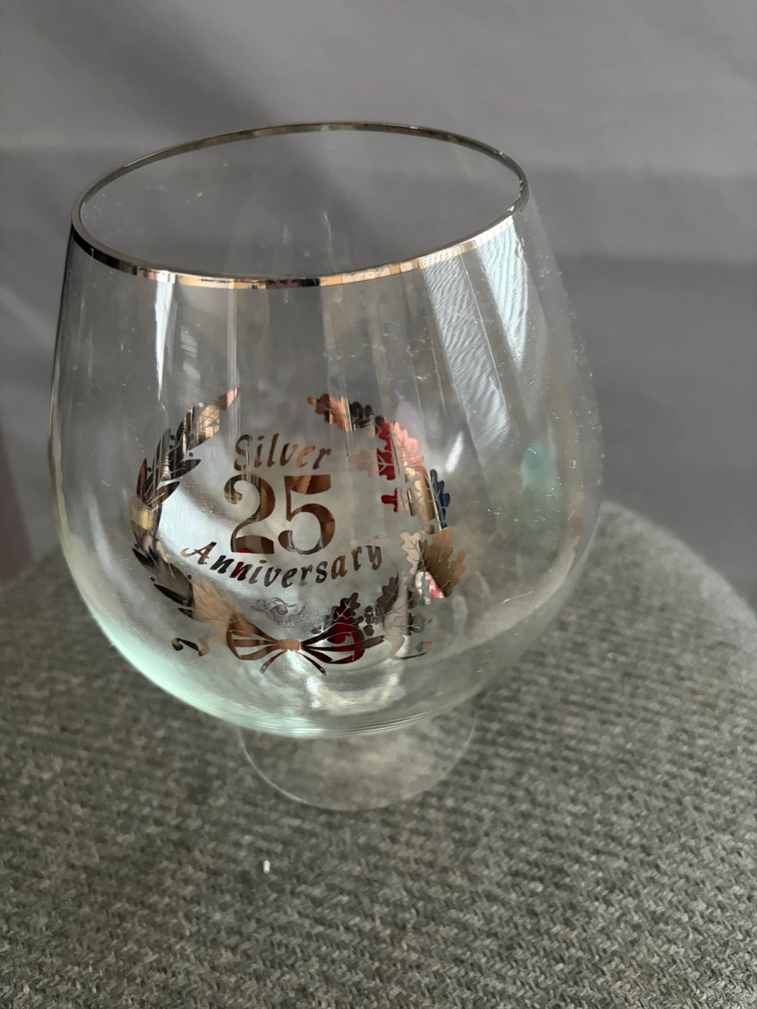 🏈  Silver 25th Anniversary Snifter Glass - photo 4
