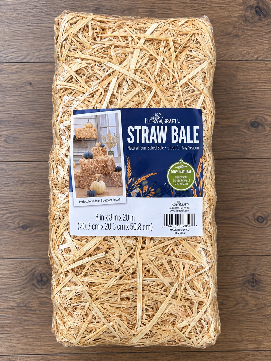 Brand New Natural Straw Bale – Fall Halloween Harvest Décor 🌾🍂