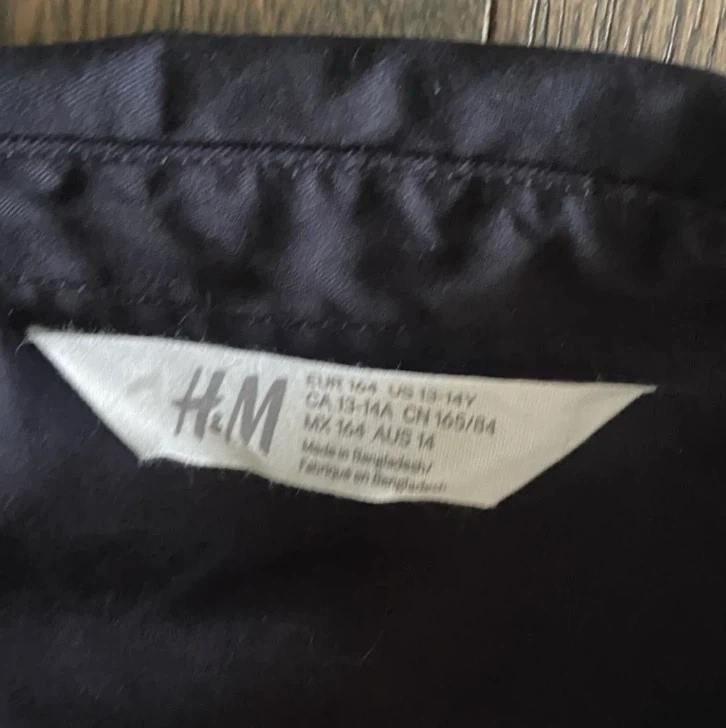 🏈 H&M Boys NASA Black Button-Up Shirt 13-14Y - photo 4