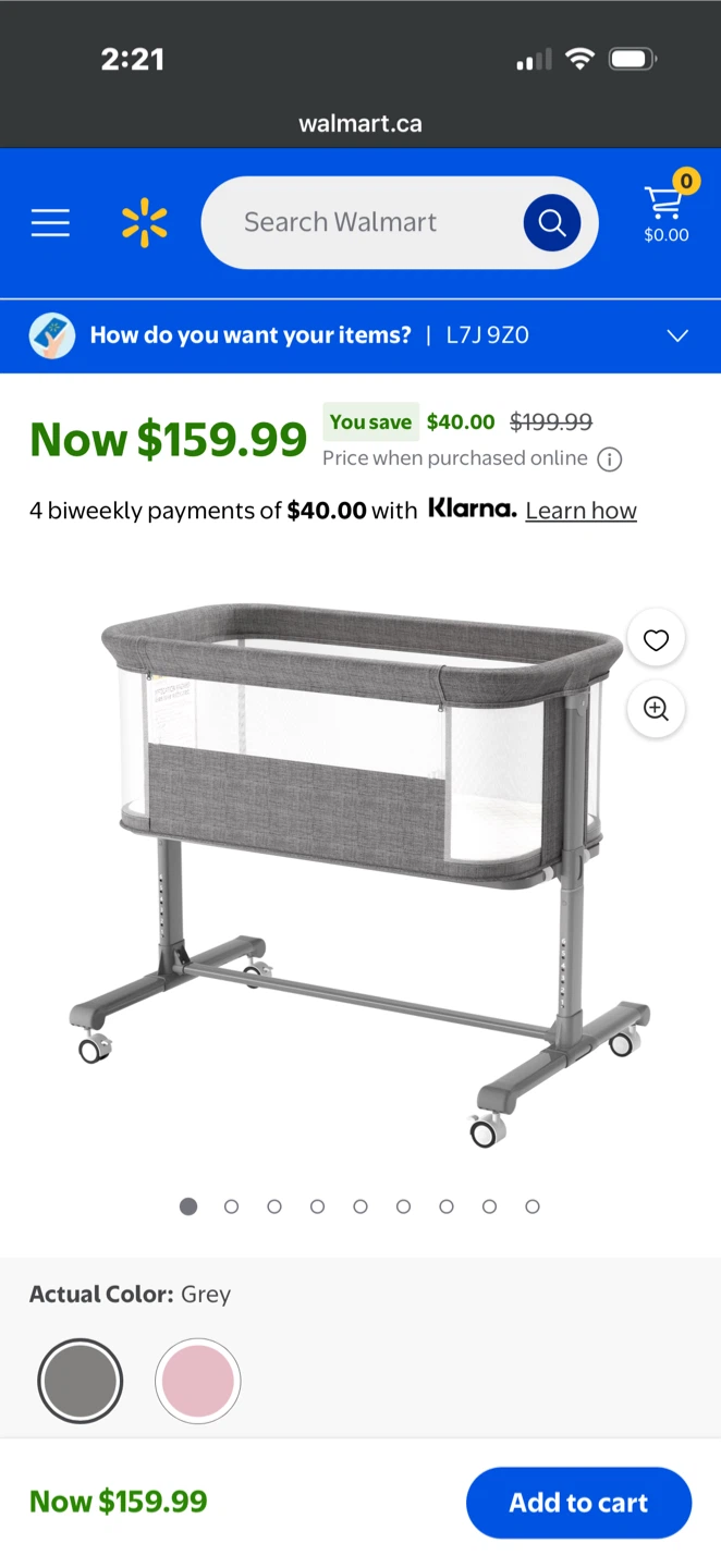 New! Bedside Sleeper Bassinet Grey - photo 5