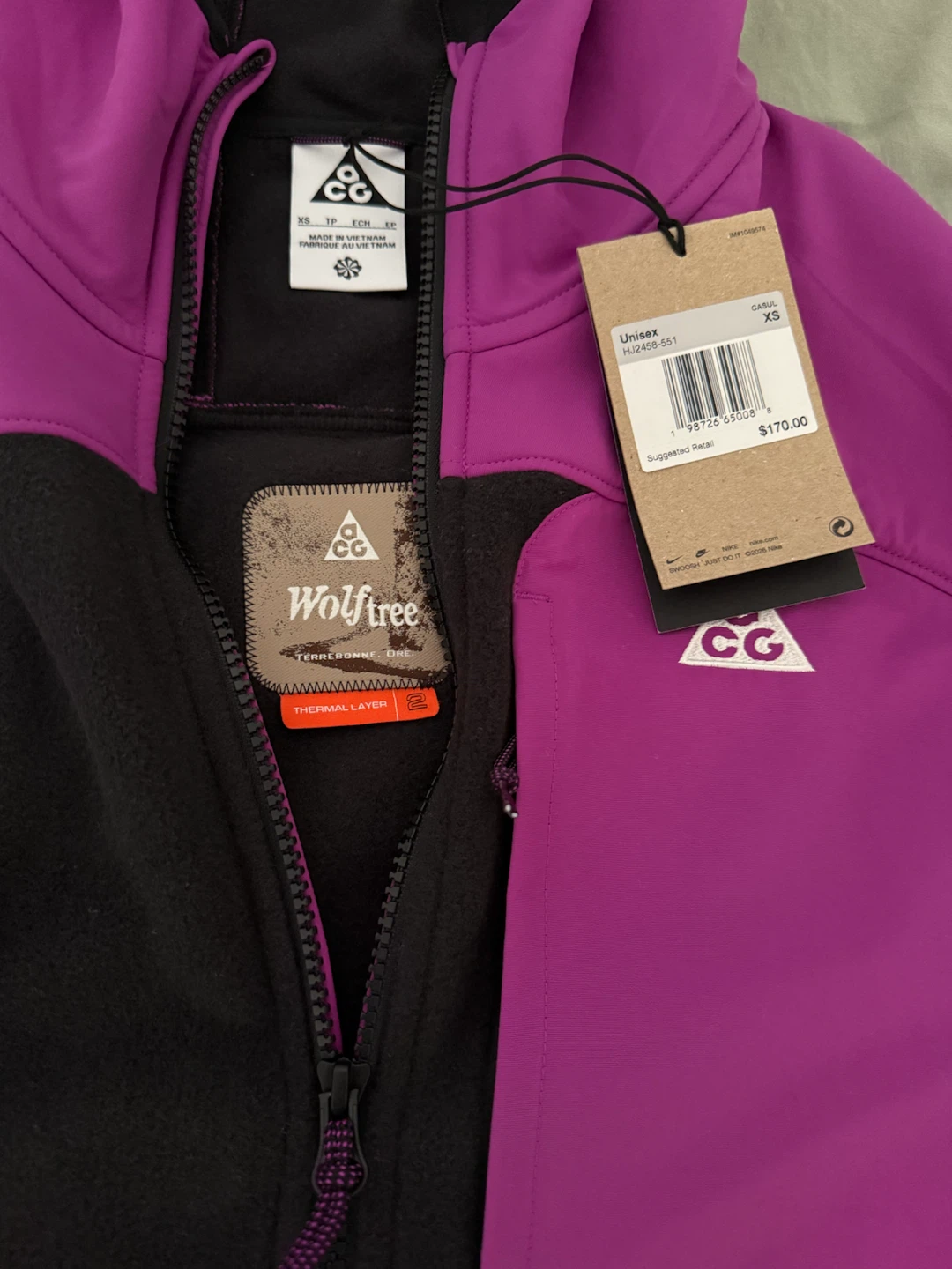 Nike ACG Polartec Jacket Unisex Size XS HJ2458-551 $170 - photo 4