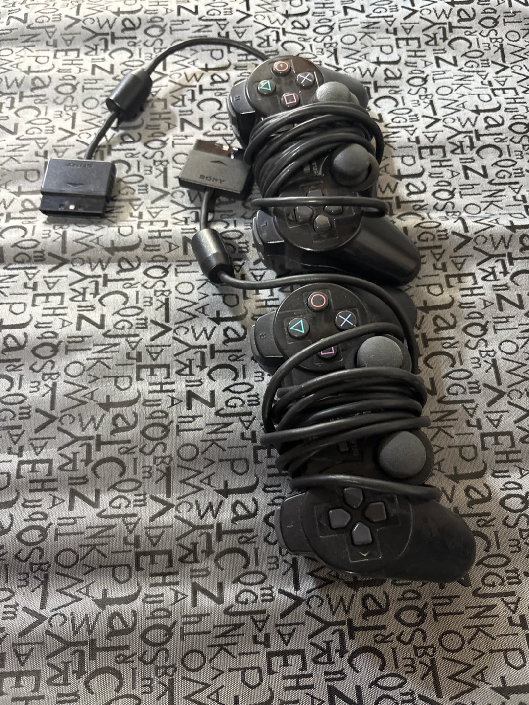 Two Sony PlayStation 2 Wired Controllers - photo 2